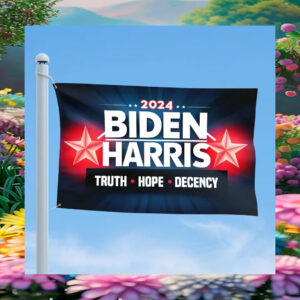 2024 Biden Harris Truth Hope Decency Flag