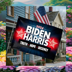 2024 Biden Harris Truth Hope Decency Flag
