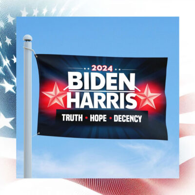 2024 Biden Harris Truth Hope Decency Flags