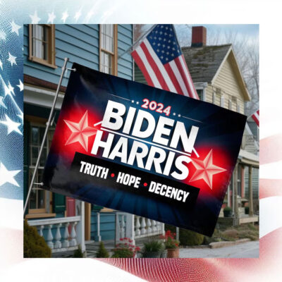 2024 Biden Harris Truth Hope Decency Flags