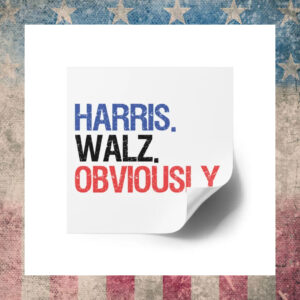 2024 Harris Walz Obviously Sticker