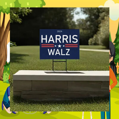2024 Harris Walz Plastic Yard Sign