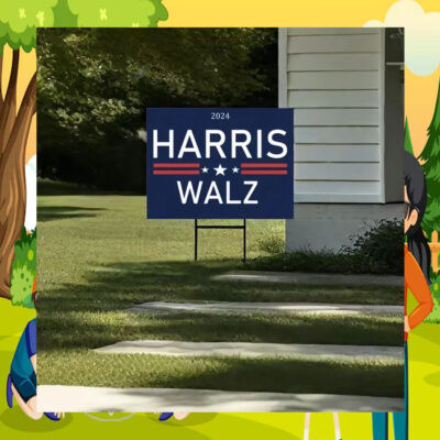 2024 Harris Walz Plastic Yard Sign