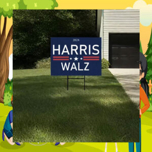 2024 Harris Walz Plastic Yard Sign