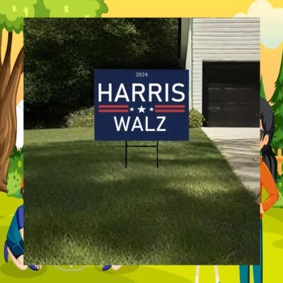 2024 Harris Walz Plastic Yard Sign