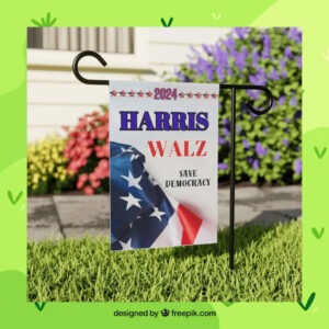 2024 Harris Walz Save Democracy Election Flag