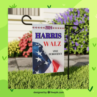 2024 Harris Walz Save Democracy Election Flag
