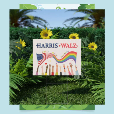2024 Harris Walz Unity Over Division Yard Signs