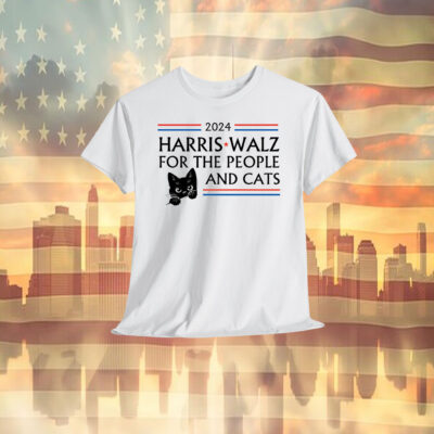 2024 Harrris Walz For The People And Cats Shirt