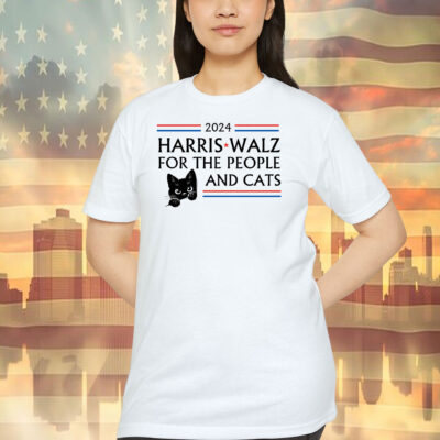 2024 Harrris Walz For The People And Cats Shirt