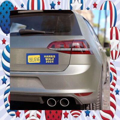 Believe Harris Walz Car Magnets