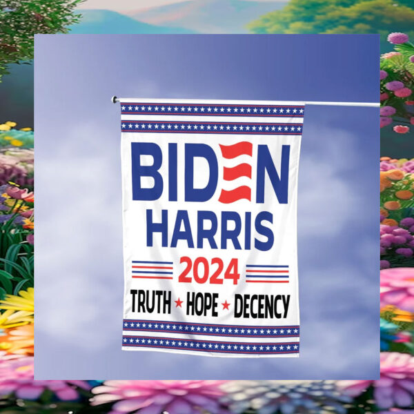 Biden Harris 2024 Truth Hope Decency Flag