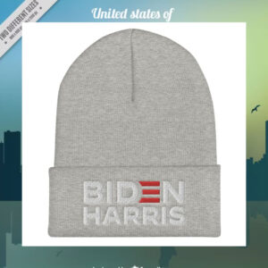 Biden Harris Embroidered Cuffed Beanie Knit Hat