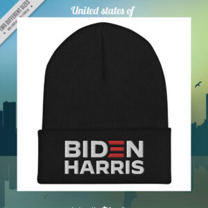 Biden Harris Embroidered Cuffed Beanie Knit Hat