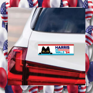 Black Cat Harris Walz 24 Car Magnet