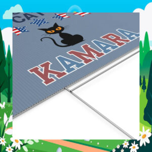 Black Childless Cat Ladies Kamala Political Yard Sign