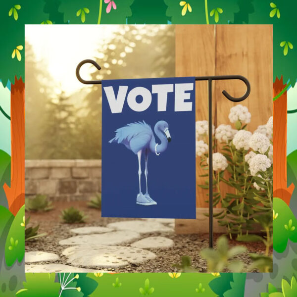Blue Flamingo Vote Kamala Harris 2024 Flag