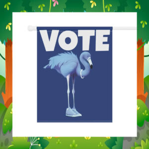 Blue Flamingo Vote Kamala Harris 2024 Flag