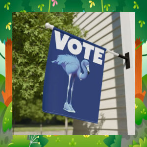 Blue Flamingo Vote Kamala Harris 2024 Flag