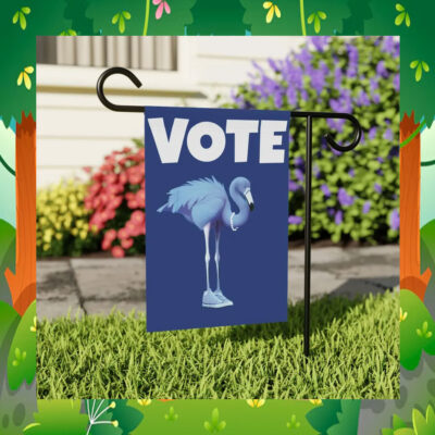 Blue Flamingo Vote Kamala Harris 2024 Flag