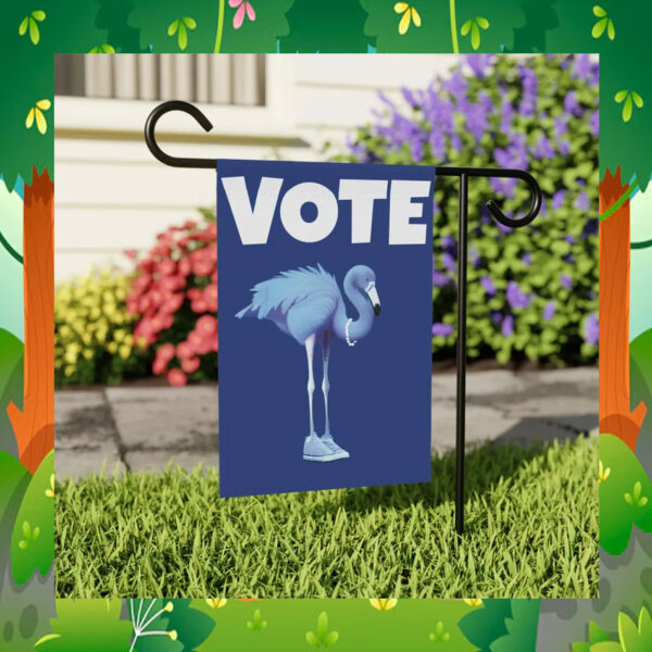 Blue Flamingo Vote Kamala Harris 2024 Flag