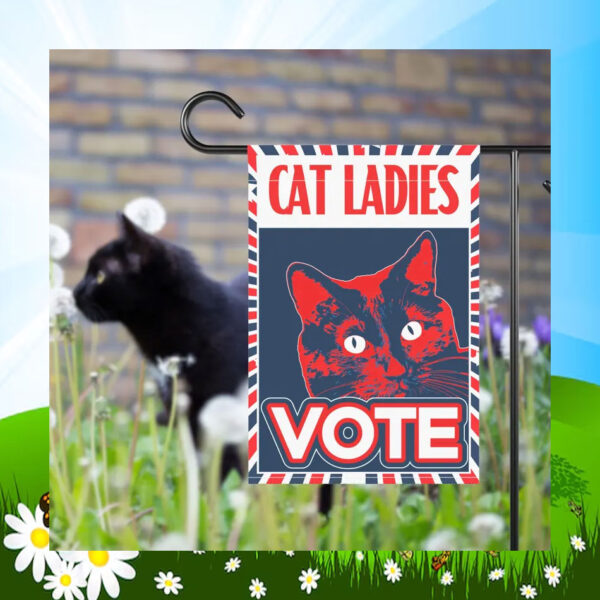 Cat Ladies Vote Kamala Harris Flag