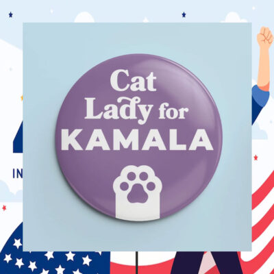 Cat Lady For Kamala Buttons