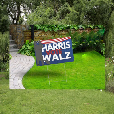 Cat Vote Harris Walz 2024 Yard Sign
