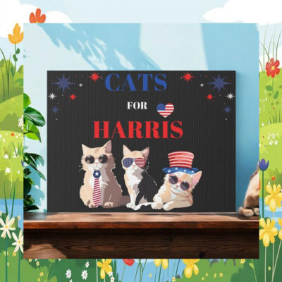 Cats For Harris 24 Yard Sign