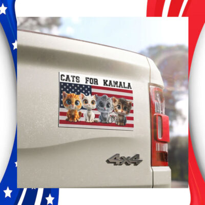 Cats For Kamala 2024 Car Magnet