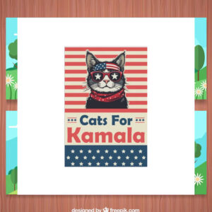 Cats For Kamala 2024 Political Flag