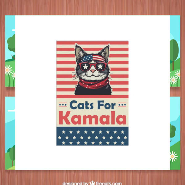 Cats For Kamala 2024 Political Flag