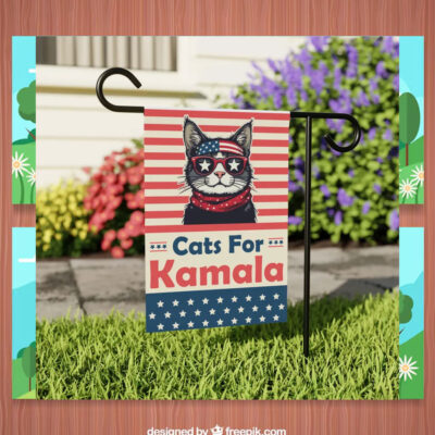 Cats For Kamala 2024 Political Flag