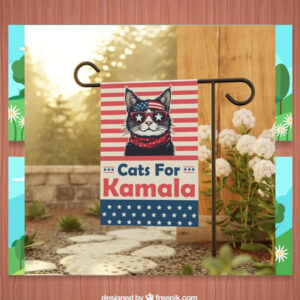 Cats For Kamala 2024 Political Flag