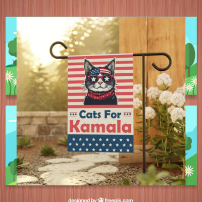 Cats For Kamala 2024 Political Flag