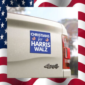 Christians For Harris Walz Car Magnet