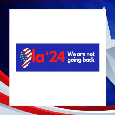 Comma La Kamala '24 We Are Not Going Back Car Magnet