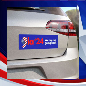 Comma La Kamala '24 We Are Not Going Back Car Magnet