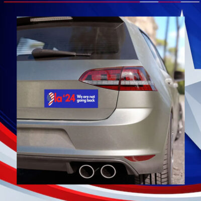 Comma La Kamala '24 We Are Not Going Back Car Magnet