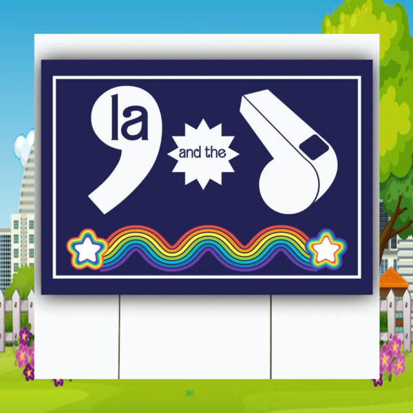 Comma La Kamala And The Coach Plastic Yard Sign