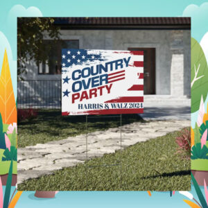 Country Over Party Harris & Walz 24 Yard Signs