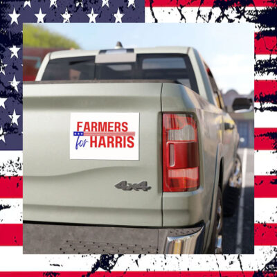 Farmers For Harris Car Magnet