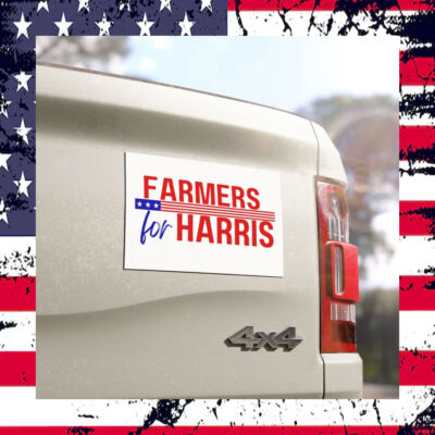 Farmers For Harris Car Magnet