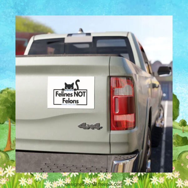 Felines not Felons Harris Walz 2024 Car Magnets