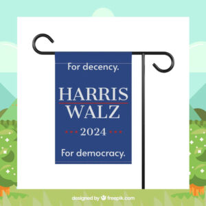For Decency Harris Walz 2024 For Democracy Flag