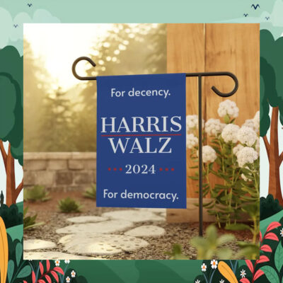 For Decency. Harris Walz 2024 For Democracy Flags