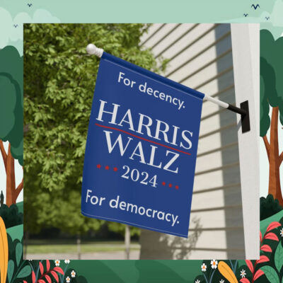For Decency. Harris Walz 2024 For Democracy Flags