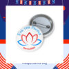 For The People Kamala Harris 2024 Lotus Pin Buttons