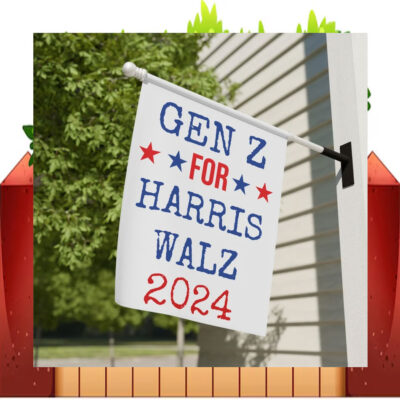 Gen Z For Harris Walz 2024 Election Flag