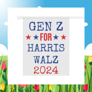 Gen Z For Harris Walz 2024 Election Flags